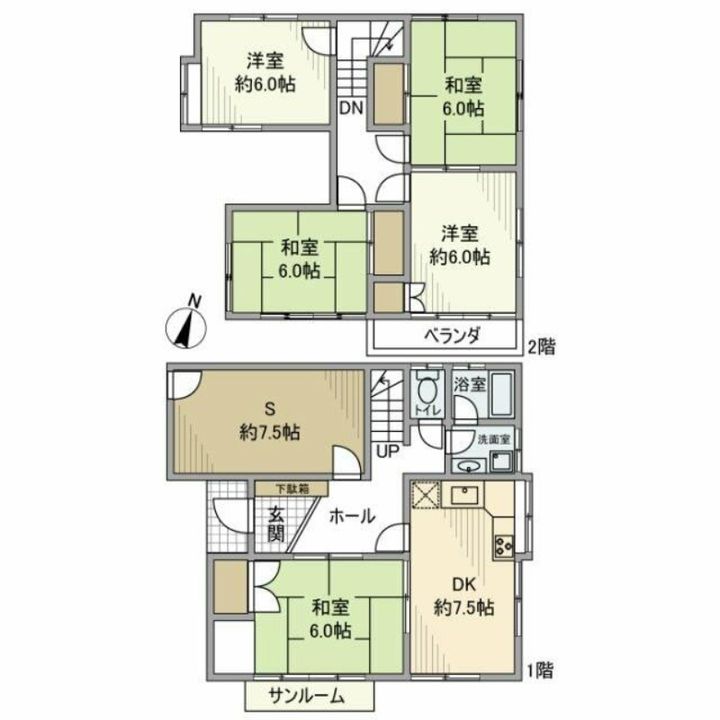 埼玉県志木市下宗岡2(一戸建)の賃貸物件の間取り