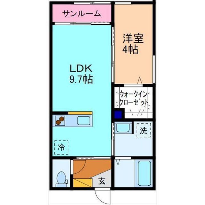 仮称)蓮花寺アパート B棟の間取り