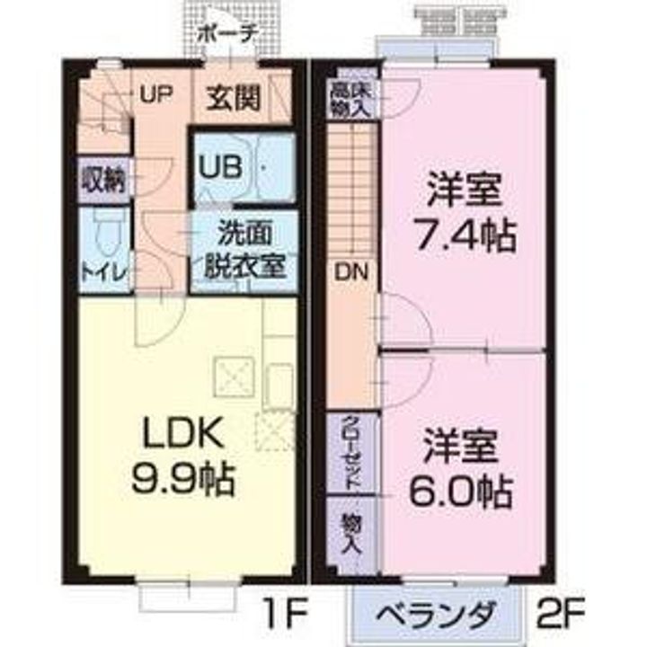 岐阜県恵那市大井町(一戸建)の賃貸物件の間取り