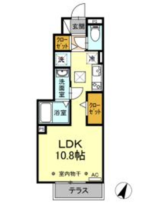 愛知県刈谷市野田町陣戸池(アパート)の賃貸物件の間取り