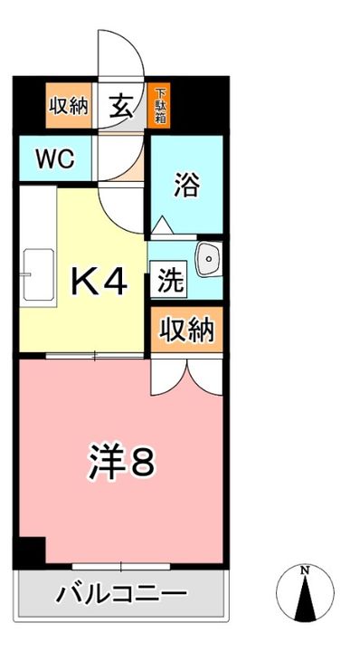 岡山県倉敷市中庄(マンション)の賃貸物件の間取り
