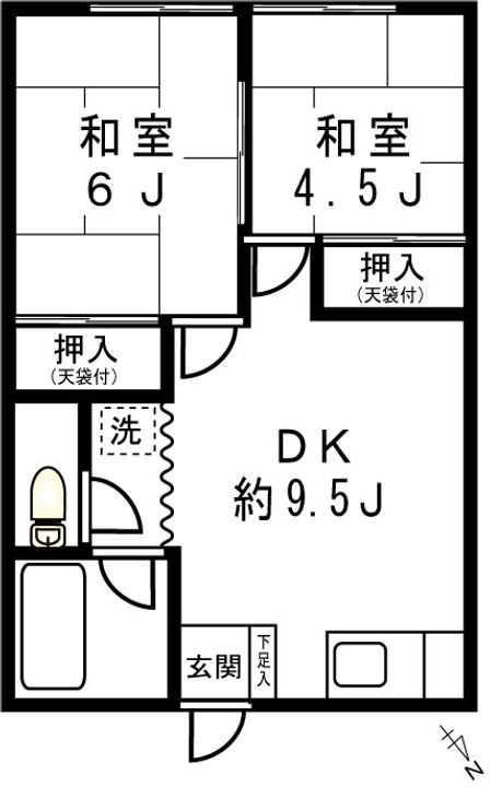 双葉荘の間取り