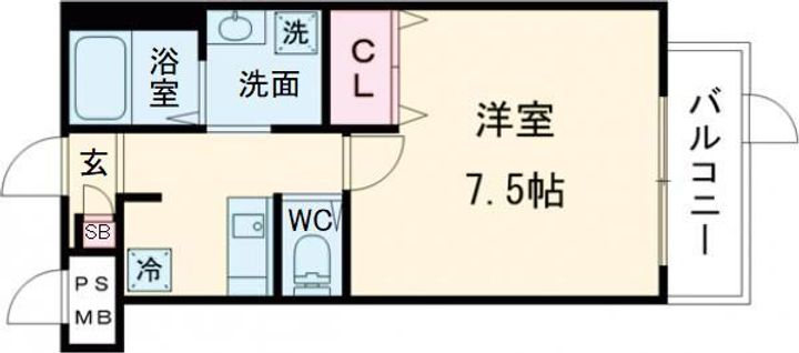 大阪府堺市北区南花田町(アパート)の賃貸物件の間取り