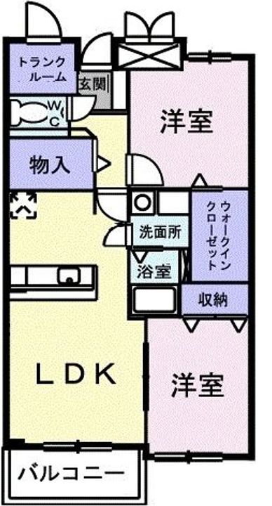 ヒルサイドスクエアIの間取り