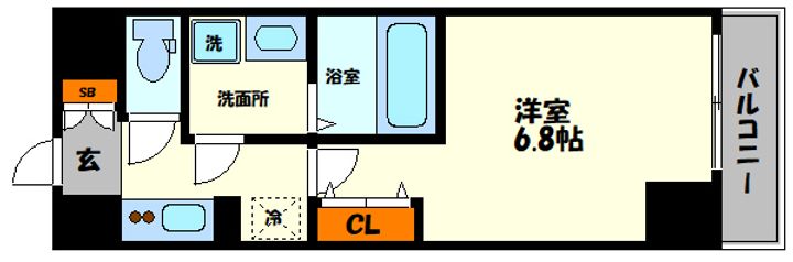 アドバンス心斎橋グランガーデンの間取り
