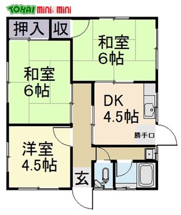 三重県松阪市豊原町(一戸建)の賃貸物件の間取り