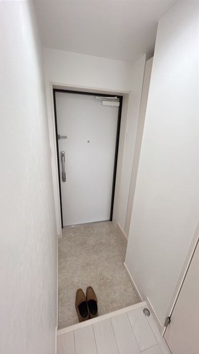 岡山県岡山市北区岡町(マンション)の賃貸物件の玄関