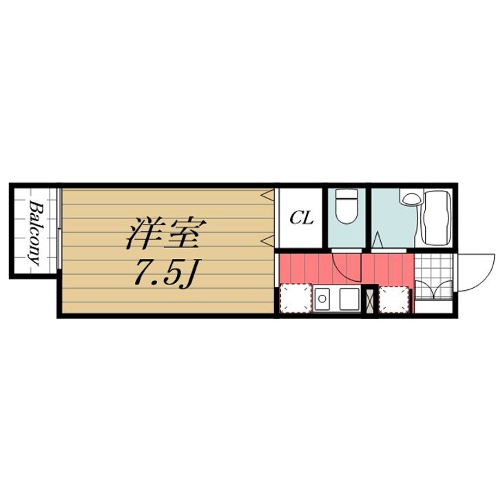 千葉県東金市東上宿(アパート)の賃貸物件の間取り