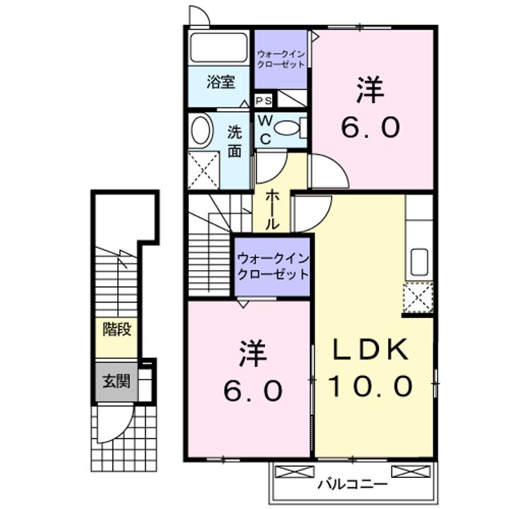 広島県呉市川尻町小仁方1(アパート)の賃貸物件の間取り