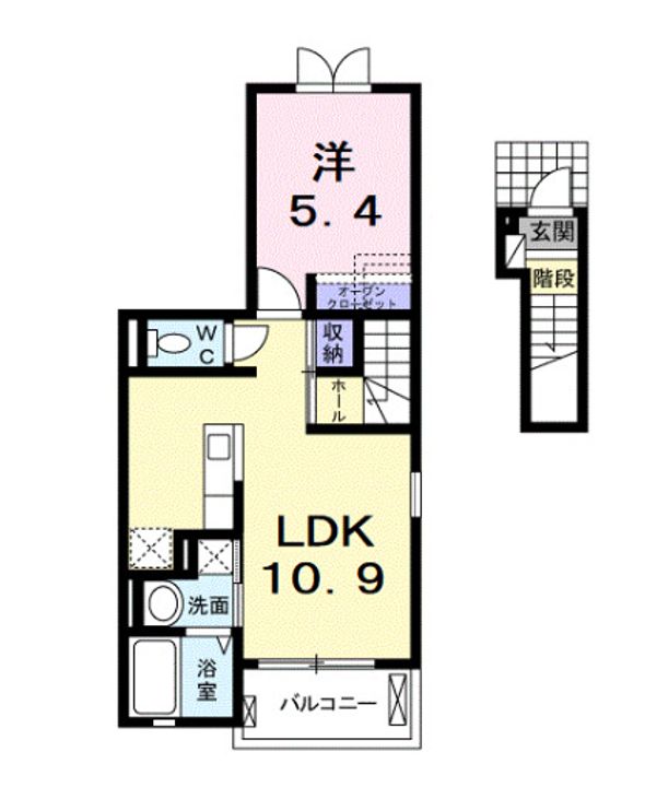 オリエントガーデンAの間取り
