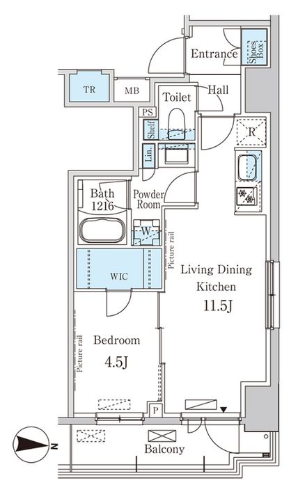 東京都墨田区緑4(マンション)の賃貸物件の間取り