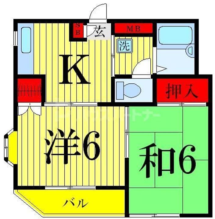 直井ハイツの間取り