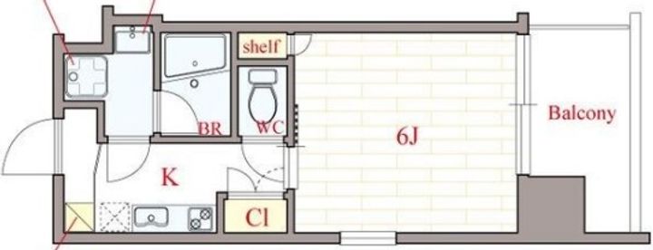 Primavera Nishi Shinsaibashiの間取り