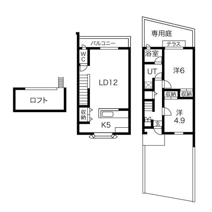 福岡県福岡市南区和田1(一戸建)の賃貸物件の間取り