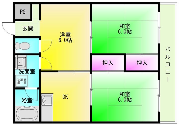 三上マンションの間取り