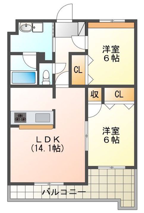 CERES 2nd(セレス セカンド)の間取り