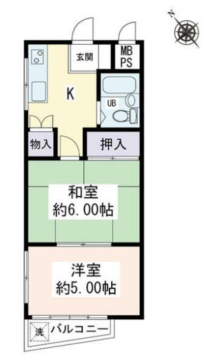 神奈川県座間市相模が丘2(マンション)の賃貸物件の間取り