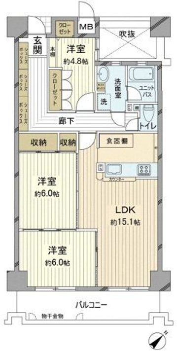己斐本町COーOPマンションの間取り