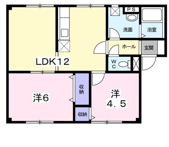 茨城県水戸市松が丘1(アパート)の賃貸物件の間取り