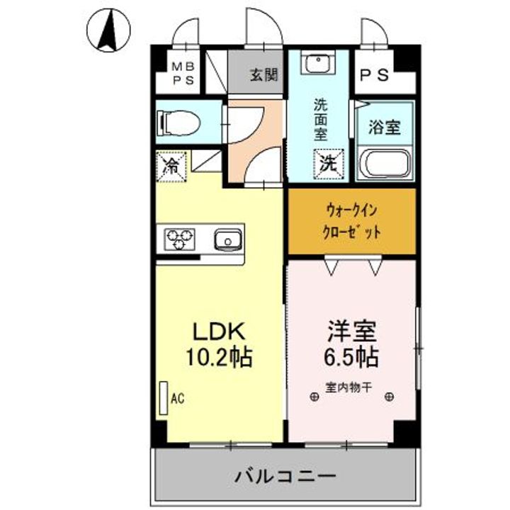 栃木県宇都宮市元今泉1(マンション)の賃貸物件の間取り