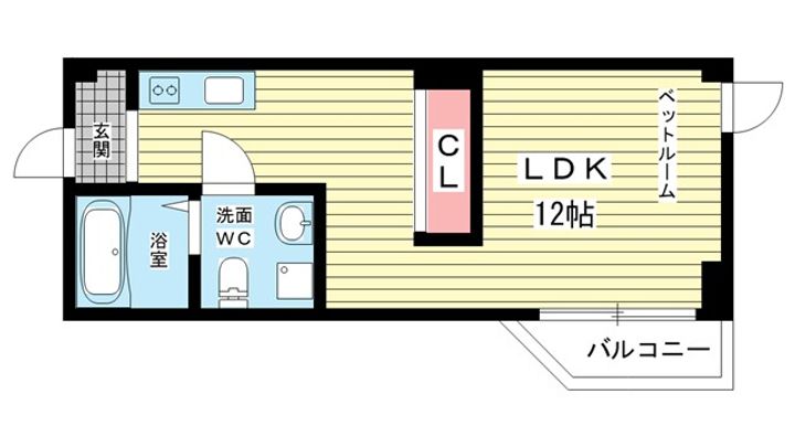 大阪府豊中市桜の町2(マンション)の賃貸物件の間取り