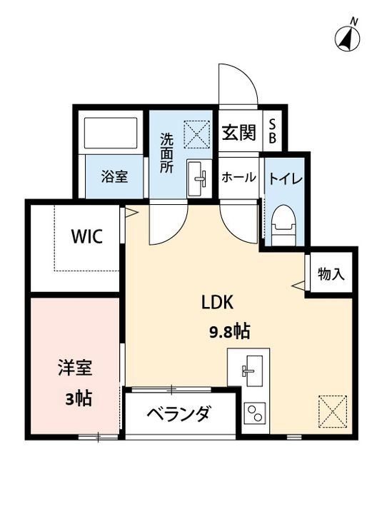 リバーサイドB棟の間取り