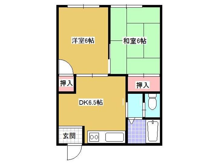 ●コーポ中村Bの間取り