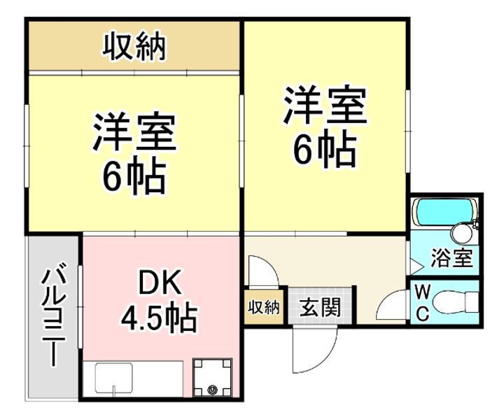 福岡県北九州市門司区上二十町(マンション)の賃貸物件の間取り