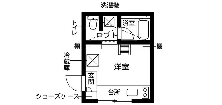 東京都小金井市緑町1(アパート)の賃貸物件の間取り