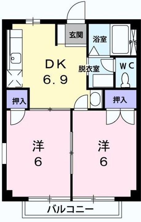 茨城県高萩市高浜町2(アパート)の賃貸物件の間取り
