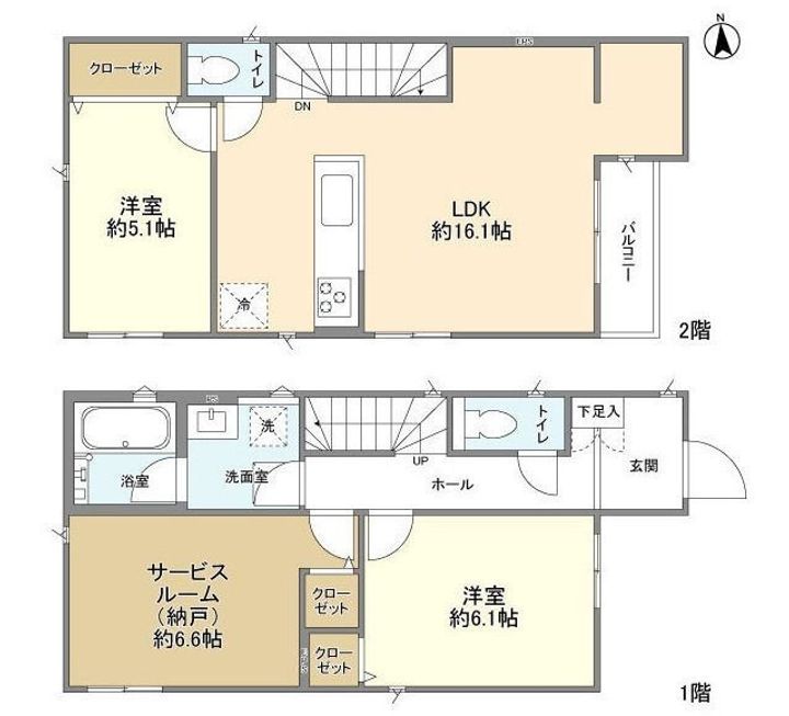 東京都小平市小川町1(一戸建)の賃貸物件の間取り