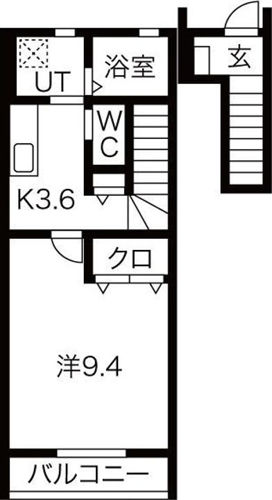 奥州市水沢神明町1丁目【サンバレーA】築4年の間取り