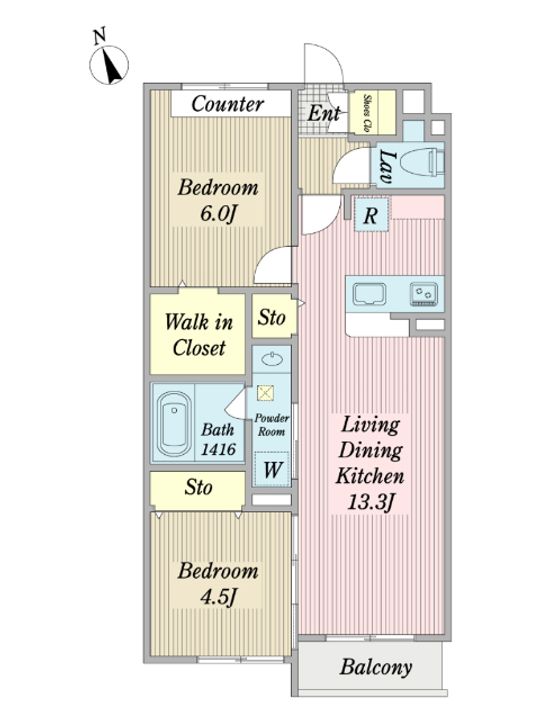 エールドゥヴィの間取り