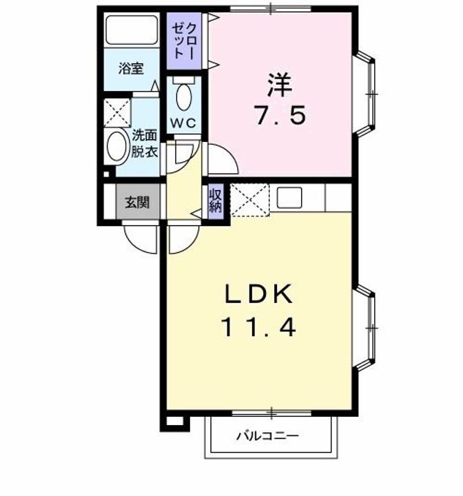 アネックス柳瀬Bの間取り