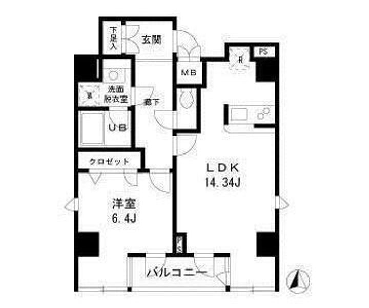 東京都台東区入谷1(マンション)の賃貸物件の間取り
