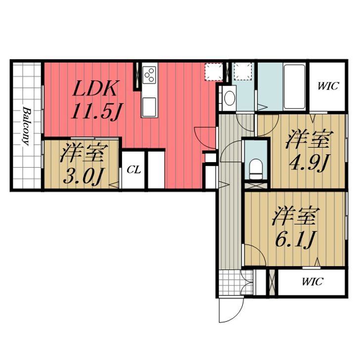 千葉県東金市台方(アパート)の賃貸物件の間取り