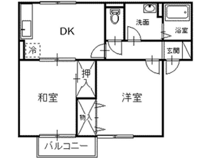 セジュール新井田1の間取り