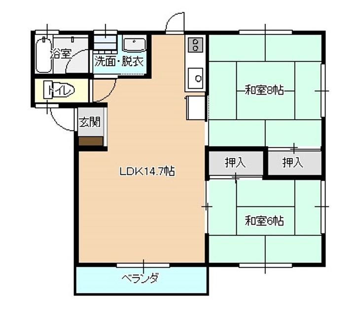 ハウスリポーズAの間取り