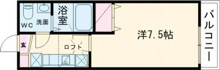 広島県安芸郡海田町上市の賃貸アパートの間取り