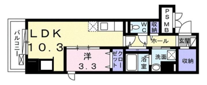 大阪府大阪市北区本庄東2(マンション)の賃貸物件の間取り