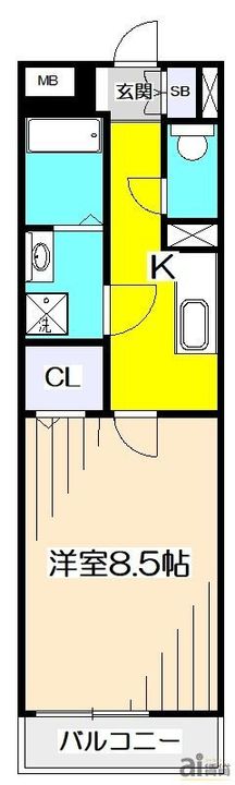 東京都小金井市中町3(マンション)の賃貸物件の間取り