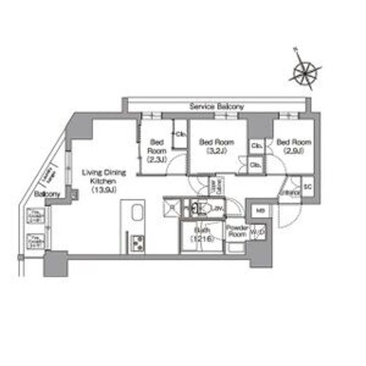 コンフォリア東葛西の間取り