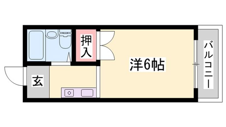 兵庫県姫路市伊伝居(アパート)の賃貸物件の間取り