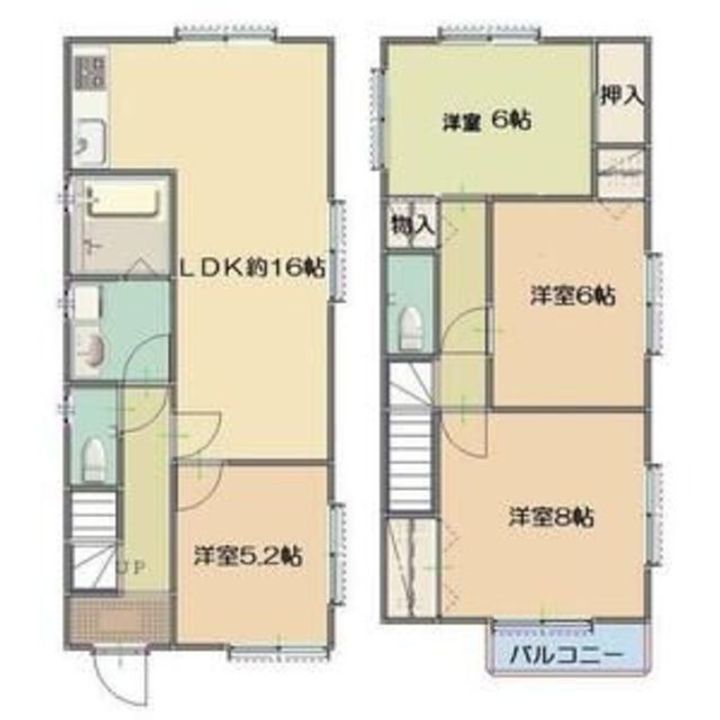 大阪府堺市東区日置荘西町5(一戸建)の賃貸物件の間取り