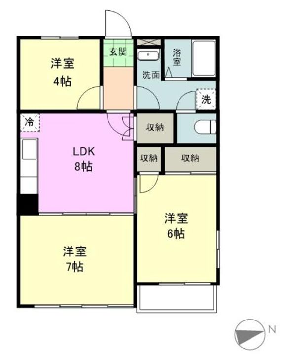 デュオ大宮Bの間取り