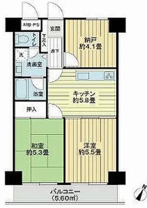 神奈川県横浜市南区吉野町5(マンション)の賃貸物件の間取り