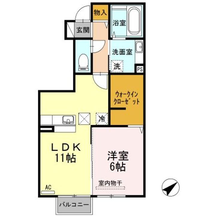 新潟県加茂市幸町1(アパート)の賃貸物件の間取り