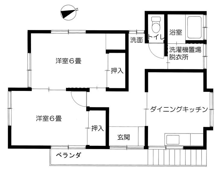 梶岡アパートの間取り