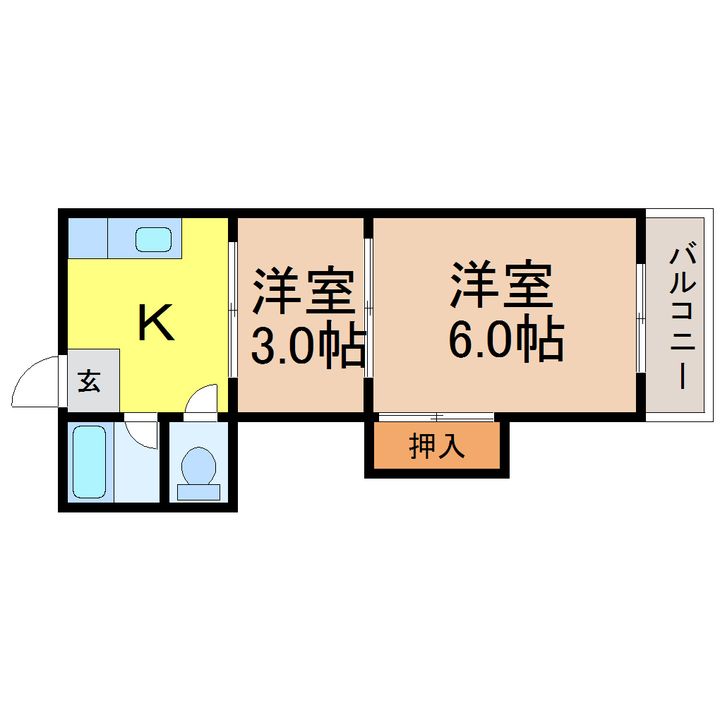愛知県名古屋市中川区応仁町1(マンション)の賃貸物件の間取り
