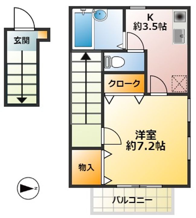 東京都杉並区荻窪4(アパート)の賃貸物件の間取り